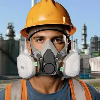 Противотуманный противогаз 6200, защитный рабочий фильтр, пыленепроницаемый, защита от формальдегида, противотуманный респиратор для промышленной пыли CHINA