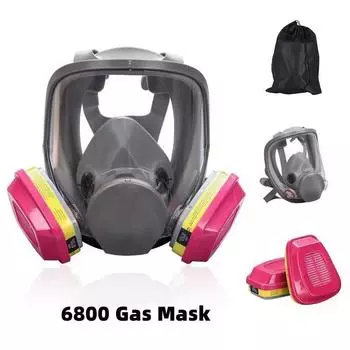 Противотуманный противогаз 6800, промышленная окраска, распылительный респиратор, защитный рабочий фильтр, пыленепроницаемый, полная защита лица от формальдегида