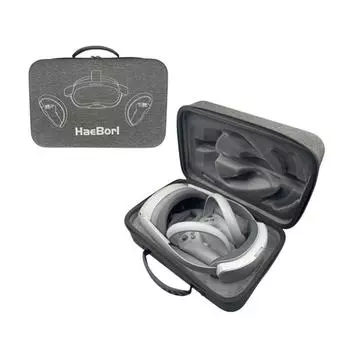 Противоударная сумка для хранения из ЭВА для Pico 4 Lite Edition, очки VR, дорожный портативный чехол для переноски, жесткая сумка для гарнитуры, аксессуары VR чёрный