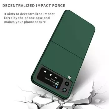 Противоударная сумка для мобильного телефона, складной чехол для Samsung Galaxy Z Flip 4, 5 г Flip3 Flip 3 Flip4, нескользящие чехлы для Samsung Z Flip4 for Samsung Z Flip 3 зелёный