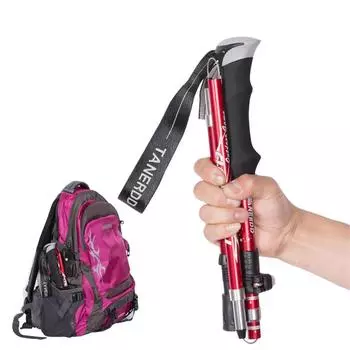 Противоударная трость для пеших прогулок, треккинговая тропа, сверхлегкие 4-секционные регулируемые трости, складная трость из алюминиевого сплава, трости