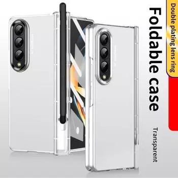 Противоударная защитная пленка для стекла, чехол для Samsung Galaxy Z Fold 4 5g Fold4 Zfold4, сумка для мобильного телефона с защитой от царапин, S-держатель для ручек for Samsung Z Fold 4 чёрный