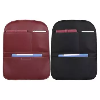 Противоударные накладки на сиденья автомобиля, защита спинки сиденья автомобиля с отсеком для хранения, пыленепроницаемые, большие коврики для защиты от ударов для автомобиля, коврики для заднего сиденья чёрный