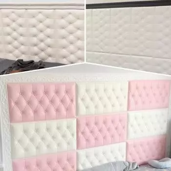 Противоударные пенопластовые обои, прикроватная наклейка, самоклеящаяся мягкая сумка, детская комната, 3D, трехмерная настенная наклейка жёлтый