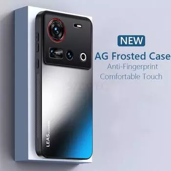 Противоударный AG матовый мягкий TPU+PC матовый чехол для задней крышки для ZTE Nubia Z70 Ultra Z70Ultra 5G чехол для телефона Coque For Nubia Z70 Ultra чёрный