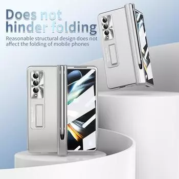 Противоударный экран, стеклянная пленка, складной чехол для Samsung Galaxy Z Fold 4 Fold4 Fold3 Fold 3 Zfold4, чехол для ручки S на весь корпус for Samsung Z Fold 4 чёрный