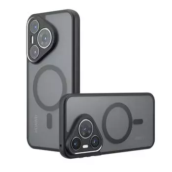 Противоударный акриловый чехол для телефона Magsafe для Huawei Pura 70 Ultra Pura 70 Pro Plus, магнитный жесткий чехол из ПК + ТПУ, матовый чехол-бампер для pura70 pro + Pura 70 Pro чёрный