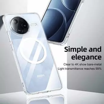 Противоударный акриловый чехол Magsafe для Redmi K80 Pro K70 Pro Матовый прозрачный чехол для беспроводной зарядки для Redmi K60 Ultra Shell без желтизны For Redmi K70 чёрный