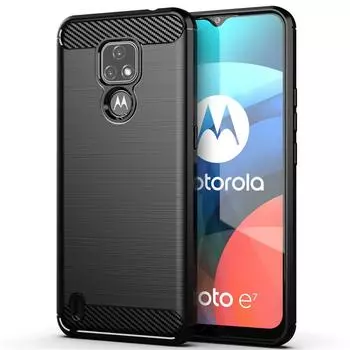 Противоударный бампер для Moto E7 2020, чехол для Moto E7 Plus G G9 Play, мягкий силиконовый защитный бампер для телефона Moto One E6 2020 For Moto E7 2020 чёрный
