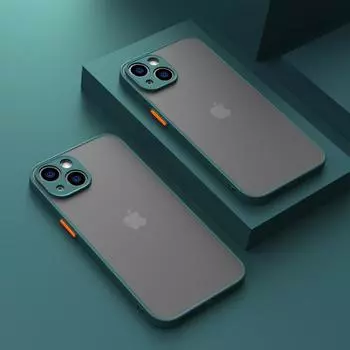 Противоударный бампер, мягкий роскошный силиконовый чехол для Iphone 13 14 12 Mini 11 Pro Max Xr X 78 Plus, прозрачная броня, матовый твердый чехол, капа For iPhone 12 красный