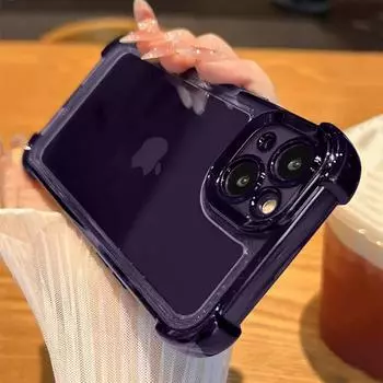 Противоударный бампер с прозрачным покрытием для iPhone 14 13 12 11 Pro Max Plus Xs Xr 14pro, мягкая гальванизированная акриловая задняя крышка For iPhone 12Pro