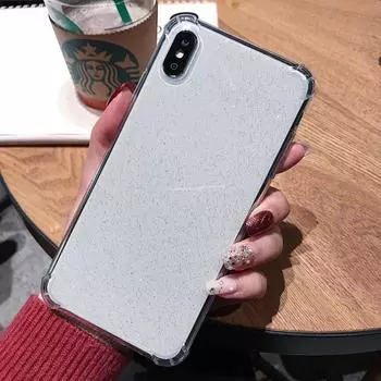 Противоударный блестящий чехол для Iphone 15 Pro Max 14 Plus 13 Mini 12 11 X Xs Xr Se 2022 2020 7 8 Прозрачный силиконовый чехол-бампер для телефона Милые аксессуары For iPhone 15 чистый