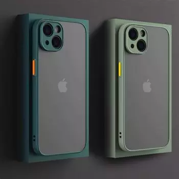 Противоударный бронированный матовый чехол для iPhone 13 12 11 Pro Max Mini XR XS X 7 8 Plus SE, роскошный силиконовый бампер, прозрачный жесткий чехол для ПК, чехол For iPhone X