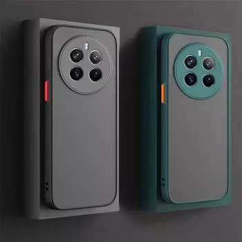 Противоударный бронированный матовый чехол для Realme 12 Pro + 5G, мягкий бампер из ТПУ, прозрачный жесткий защитный чехол для объектива камеры ПК на Realme12pro + Realmi 12 Pro Plus Realmi 12 Pro красный