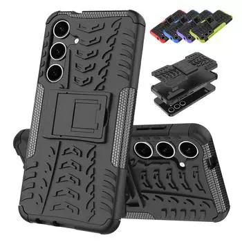 Противоударный бронированный сверхмощный прочный защитный чехол из ТПУ для ПК для Samsung Galaxy S20 S21 S22 S23 S24 Plus Ultra Samsung S20 Ultra чёрный