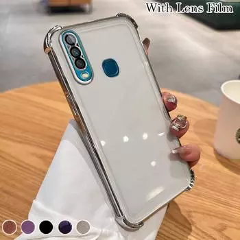 Противоударный чехол Airbag с пленкой для объектива для Redmi 13C 12C 12 10 10C 9 9A K50 K60 K70 Pro Redmi Note 13 12 11 10 Pro 9s 13R Xiaomi 14 13 Pro Redmi 9 чёрный