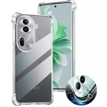 Противоударный чехол Airbag TPU для OPPO Reno 12 11 Pro 5G Reno11 10 защитный чехол ультратонкий прозрачный полный защитный чехол For Reno 12 5G чистый