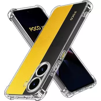 Противоударный чехол Airbag TPU для Xiaomi POCO X7 Pro X6 M7Pro F6 Pro M6 4G 5G прозрачные мягкие защитные чехлы на заднюю панель For POCO X7 Pro чистый