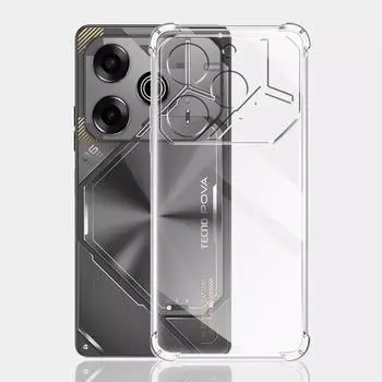 Противоударный чехол Airbag TPU Tecno Pova 6 Pro 5G LI9 Coque прозрачный мягкий силиконовый чехол для телефона Tecno Pova 6 5G Protect Cover Funda For Tecno Pova 6