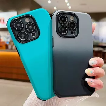 Противоударный чехол-бампер ярких цветов для iPhone 14 Pro Max 11 12 13 Pro Max, роскошный защитный чехол для камеры, жесткий чехол из поликарбоната For iPhone 11Pro Max