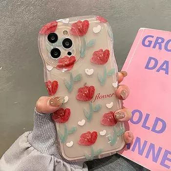 Противоударный чехол-бампер с милым цветочным рисунком для Iphone 14 Pro Max 13 11 12 14 Plus, прозрачная мягкая задняя крышка For iPhone 12 Pro