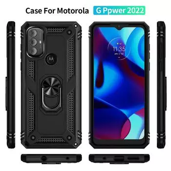 Противоударный чехол для Moto G Power 2022, чехол Moto G Power с кольцом-держателем, деловой чехол для телефона Motorola MotoG GPower Funda Coque Moto G Power 2022 зелёный