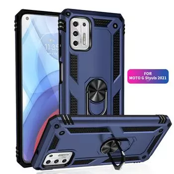 Противоударный чехол для Motorola Moto G Stylus 2021, чехол Moto G Stylus с кольцом-держателем на палец, чехол для телефона Moto G Stylus XT2115 Funda Moto G Stylus 2021 зелёный