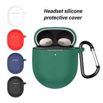 Противоударный чехол для наушников Google Pixel Buds Pro 2, моющийся защитный чехол, нескользящий, ударопрочный чёрный