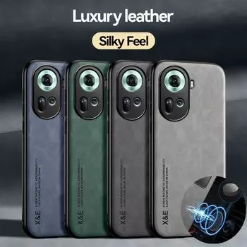 Противоударный чехол для OPPO Reno 11 Pro 5G Reno 10 Pro Plus 8 8T Plus, защитный чехол, магнитный автомобильный держатель, чехол для телефона, Fundas Capa