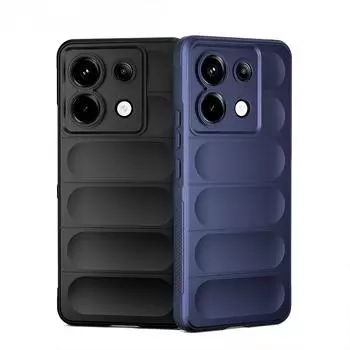 Противоударный чехол для Redmi Note 13 Pro 5G 12 Pro+ 5G Мягкий силиконовый противоскользящий чехол для телефона Xiaomi POCO X6 Pro X5 M6 Pro for Redmi Note 13 5G чёрный