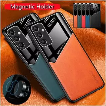 Противоударный чехол для Samsung Galaxy A15 A25 A35 A05 A05S A14 A24 A34 A54 A13 A33 A53 Защитный чехол Магнитный держатель Бизнес Полная защита Чехол For Galaxy A53 5G оранжевый