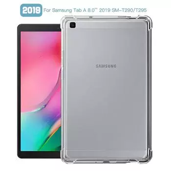 Противоударный чехол для Samsung Galaxy Tab A 8,0 дюйма, 2019 SM-T290 SM-T295 T297 8,0 дюйма, силиконовый прозрачный чехол из ТПУ, чехлы Tab A 8.0. 2019 чистый