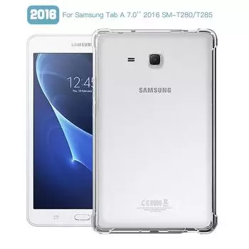 Противоударный чехол для Samsung Galaxy Tab A 7,0 дюйма 2016 SM-T280 SM-T285 7,0 дюймов чехол из ТПУ силиконовый прозрачный чехол Чехлы SM-T280 T285 прозрачный