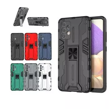 Противоударный чехол для Samsung S24 5g S23 S22 S21 A12 5g A22 4g A32 4g PC+TPU чехол-подставка для телефона Galaxy M12 M52 F52 5g Galaxy S24 Ultra чёрный