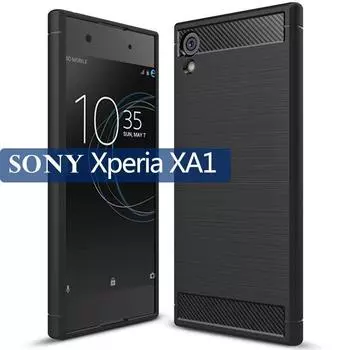 Противоударный чехол для Sony Xperia XA1 G3112 G3116, чехол для телефона, силиконовый матовый чехол для Sony Xperia XA1, чехол из углеродного волокна Xperia XA1 чёрный
