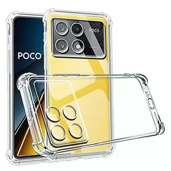 Противоударный чехол для телефона для Xiaomi Poco X6 Pro 5G X6 X5 X4 X3 Pro NFC, прозрачный силиконовый мягкий чехол из ТПУ Pocco X 6 5 4 3, задняя крышка Poco X6 Pro 5G прозрачный