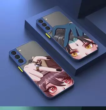 Противоударный чехол для телефона Genshin Impact с милой девушкой в стиле аниме для Samsung Galaxy S22 Ultra S21 S20 FE S10 S9 S8 S10E Lite Plus 5G Samsung S22 Ultra 5G