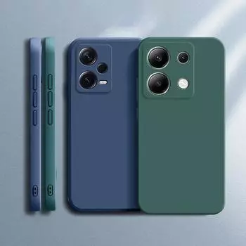 Противоударный чехол для телефона из жидкой силиконовой резины для Xiaomi Redmi Note 13 12 Pro 13ProPlus 12S K70E 13C Poco X6 Pro 5G 4G, мягкий чехол For Redmi Note 13 5G темно-красного