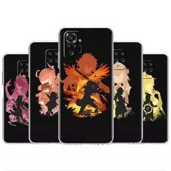 Противоударный чехол для телефона Redmi Note 11 11E 10 9 8 Pro 11S 9S 10S K40 9A 9C 8T 7 10C 9t 9s мягкий чехол Genshin Impact Xiao Mona Redmi K40