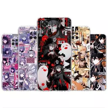 Противоударный чехол для телефона Redmi Note 11 11E 10 9 8 Pro 11S 9S 10S K40 9A 9C 8T 7 10C 9t 9s мягкий чехол Genshin Impact Beelzebul Redmi K40
