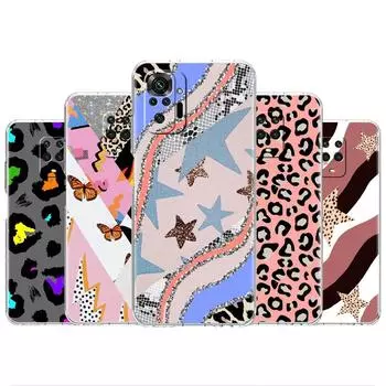 Противоударный чехол для телефона Redmi Note 11 11E 10 9 8 Pro 11S 9S 10S K40 9A 9C 8T 7 10C 9t 9s, мягкий чехол с роскошным леопардовым узором Redmi K40