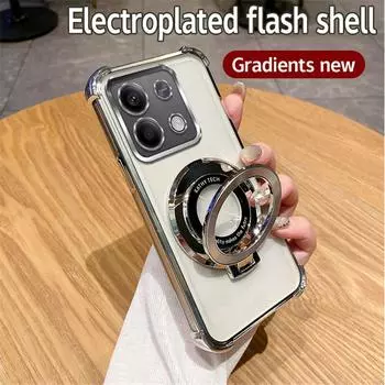 Противоударный чехол для телефона с подставкой для Xiaomi Redmi Note 14 Pro Plus 14C 4G 5G 14T POCO X7 Pro, силиконовая накладка с градиентным блеском Redmi Note 14 (4G)