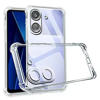 Противоударный чехол для телефона Xiaomi Poco C65 C55 C51 C50, прозрачный силиконовый мягкий чехол из ТПУ Pocophone C 65 51 55 50, задняя крышка Poco C65 прозрачный