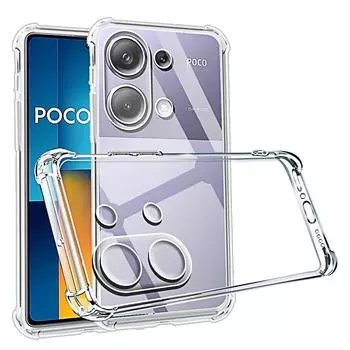 Противоударный чехол для телефона Xiaomi Poco M6 Pro 4G M5s M4 M3 Pro 5G, прозрачный силиконовый мягкий чехол из ТПУ M 6 5 4 3 Pro, задняя крышка Poco M6 Pro 4G прозрачный