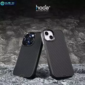 Ударопрочный чехол Hoda Kevlar Fiber военного класса, совместимый с iPhone 16/15, чехол с защитой от отпечатков пальцев для 16 Pro Max, роскошный чехол 15 pro max