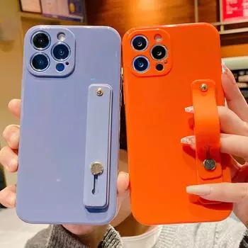 Противоударный чехол из ТПУ с ремешком на запястье для Iphone 13 Pro Max 12 11 Xs Max X Xr 13 Pro, мягкий силиконовый чехол ярких цветов For iPhone X or XS