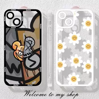 Противоударный чехол из ТПУ с рисунком для iPhone 11 14 Pro Max Redmi 9T 9C10C Note8 10 11 Pro Samsung A12 32 50 51 52 S22 Ultra OPPO Vivo задняя крышка