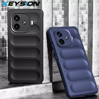 Противоударный чехол KEYSION для IQOO Z9 5G Z9 Turbo Z9X, противоскользящая мягкая силиконовая задняя крышка для телефона VIVO IQOO Z9X 5G Z9 Turbo Z9 5G for IQOO Z9 вино красного