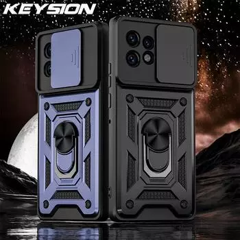 Противоударный чехол KEYSION для Motorola Edge 40 Pro 30 Ultra 30 Fusion Slide, защитный чехол для объектива камеры, чехол для телефона для MOTO Edge + 2023 for Edge 40 Pro красный