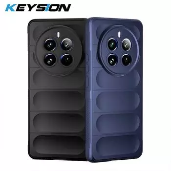 Противоударный чехол KEYSION для Realme 12 Pro+ 5G, противоскользящая мягкая силиконовая задняя крышка для телефона OPPO Realme 12 Pro Plus 5G 11 Pro+ for Realme 11 вино красного